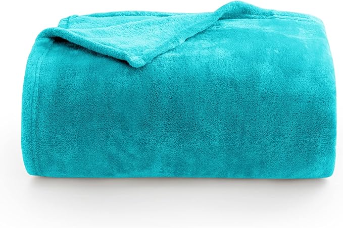 BEDELITE Fleece Blankets Twin Size Teal Throw Blankets for Couch & Bed, Plush Cozy Fuzzy Blanket, Super Soft & Warm Blankets for Spring and Summer