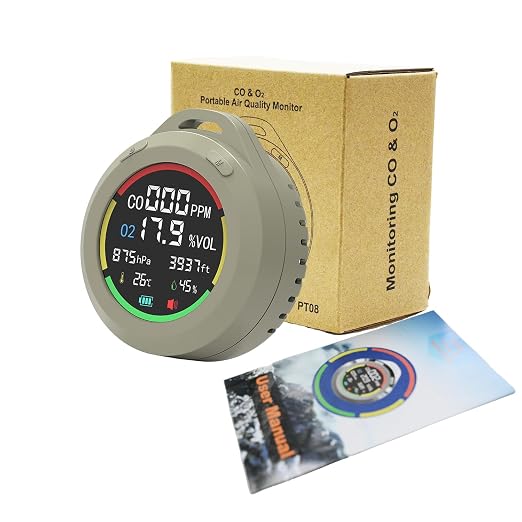 6-in-1 Portable Oxygen Monitor, Environmental O2 Monitor - Image 6