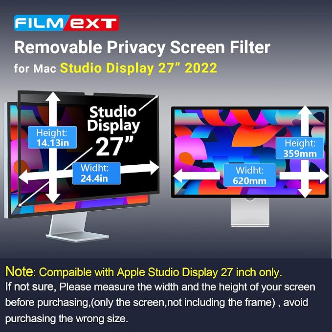 FILMEXT 27 inch privacy screen for monitor compatible - Image 2