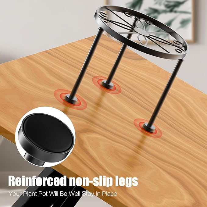 Garden Gifts Plant Lovers Gifts Black Metal Plant Stand - Image 6