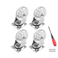 Caster Set of 4, Swivel Wheels for Furniture, 2 Inch Heavy Duty 500LBS Crystal by YAEMIKY