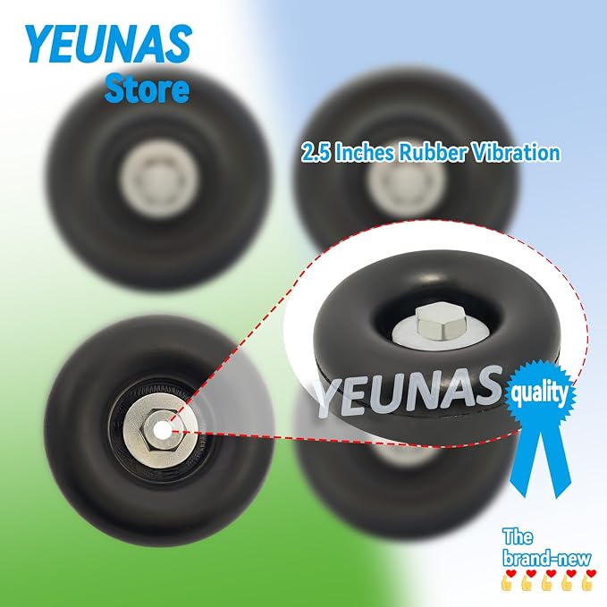 Heavy Duty Rubber Foot Pads Anti-Vibration 2.5 Inches Rubber Vibration Dampeners - Image 2