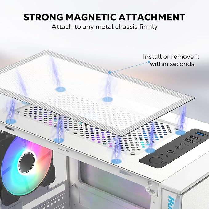 MoKo 400x300mm DIY PC Case Dust Mesh Filter, PVC Dustproof Magnetic Dust Filter - Image 6