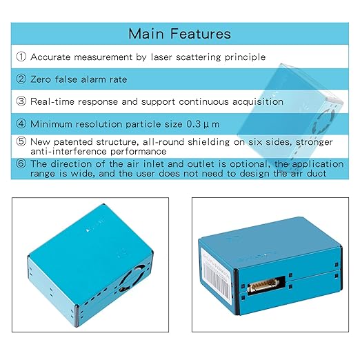 PMS5003 Digital Particle Concentration Laser Sensor/High Precision Laser Sensor - Image 2