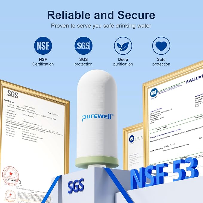 Purewell K Series 4-Stage 7-In Ceramic Water Filter Replacement, Certified to - Image 2