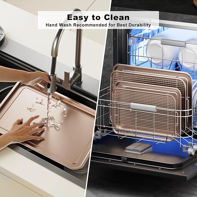 Air Fryer Basket for Oven, 2 Set Air Fryer Basket and Tray Set - Image 5