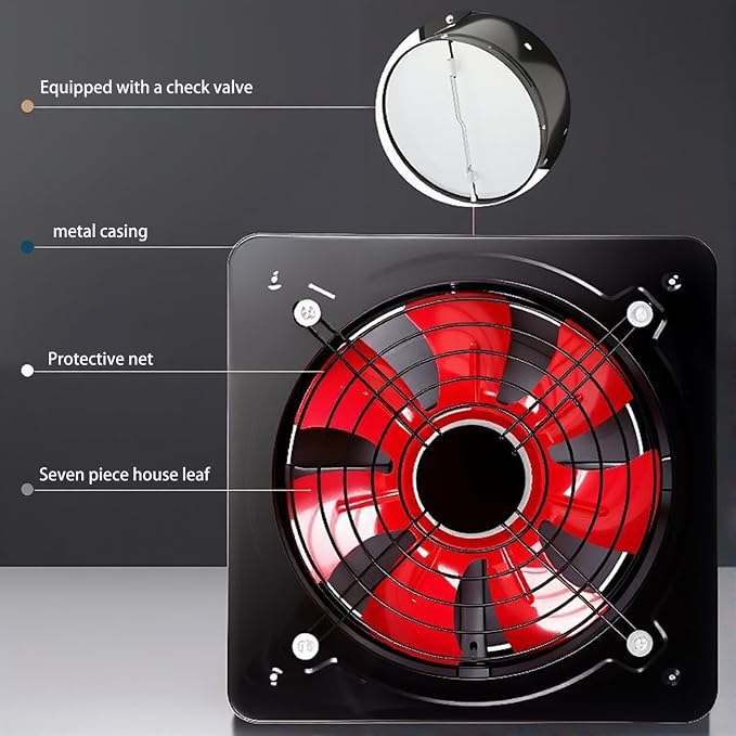 12 inch, Upgraded Quiet Kitchen Exhaust Fan - Image 3