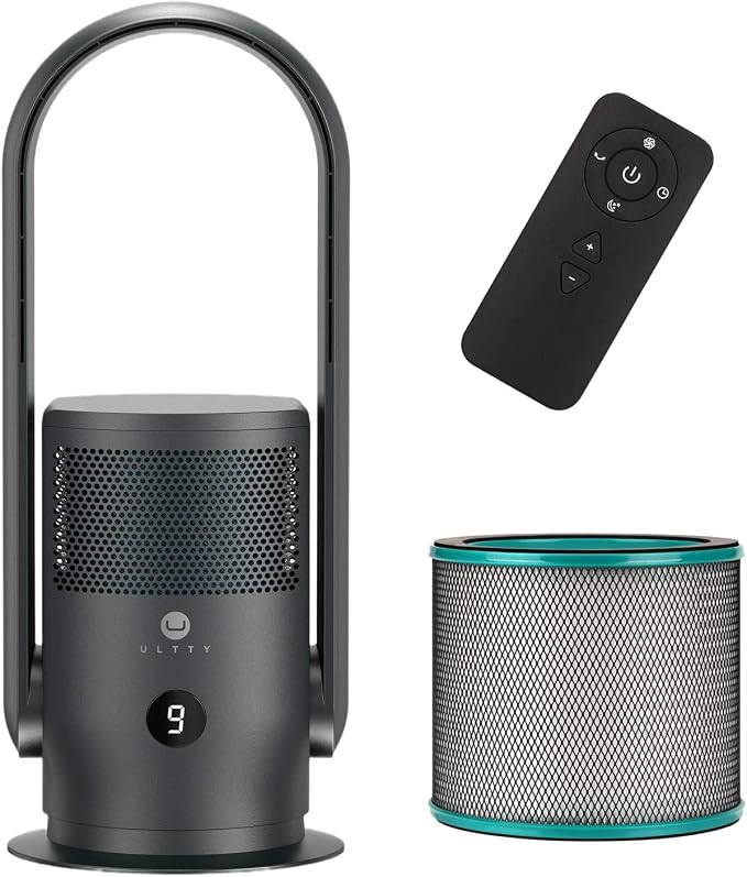 ULTTY Bladeless Tower Fan and Air Purifier in one, 90° Oscillating Bladeless Fan by UULTTY