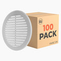 100-Pack 6" Round Air Vent Cover – White Plastic Soffit Air Vent Deflector by HVACOV