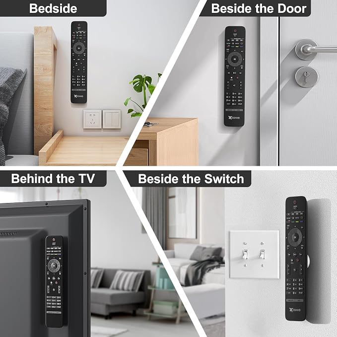 YYILIS Magnetic Remote Control Holder Wall Mount, 4 Pack Upgrade Remote Control - Image 6