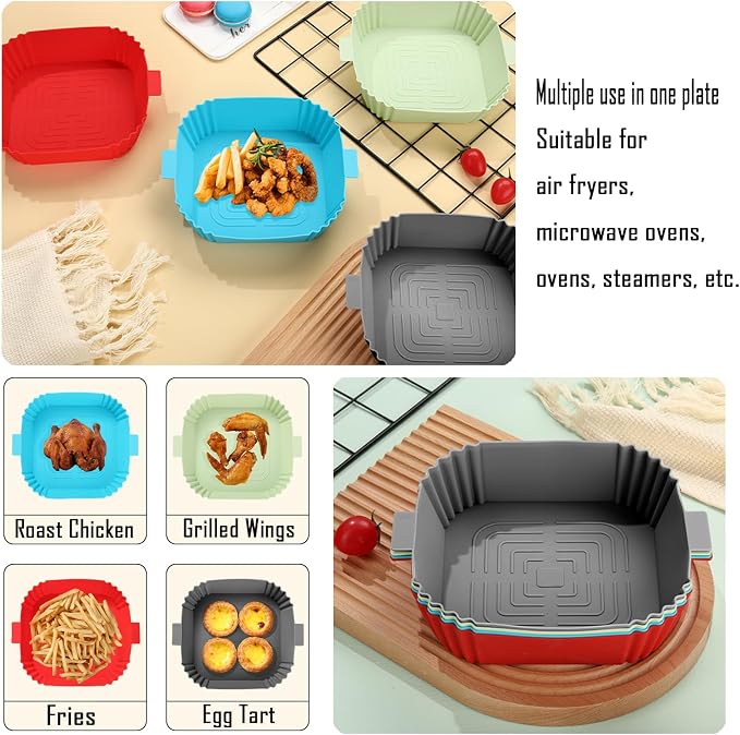 2 Pack Air Fryer Silicone Liners - Image 4