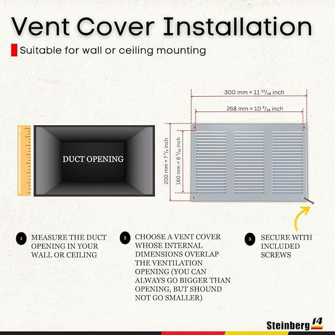 Steinberg14 Gray Vent Cover 10x6 - Image 5