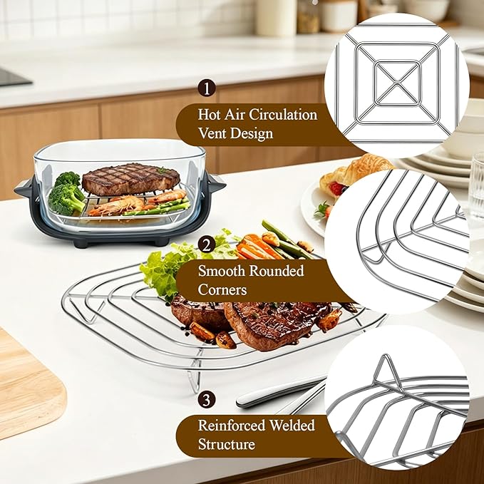 2PCS Air Fryer Crisper Rack, Compatible - Image 4