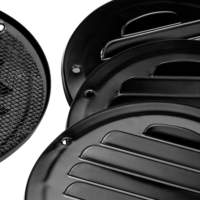 QWORK 4" Black Soffit Vent Cover - Image 5