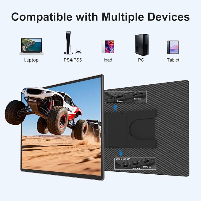 Portable Monitor 16" 1200P FHD Laptop Screen Extender, Horizontal Vertical - Image 8