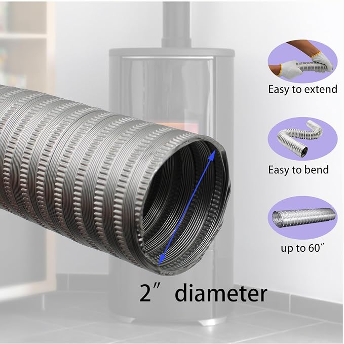 Pellet Stove Pipe Kit，Outside Cold Air Set - Image 3