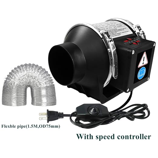 POLISI3D Powerful 3 Inch Duct Fan Ventilation AC Vent Blower Exhaust Air Fan - Image 2