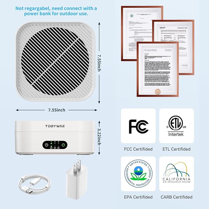 Air Purifiers for Home Bedroom Up to 600 ft², True HEPA Air Purifier for Pets - Image 2