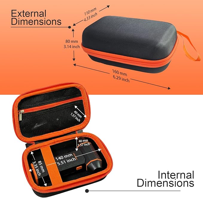 Case for WOLFBOX MF50/VASSON/ZOAIVR Electric Air Duster, Travel Portable Hard - Image 4