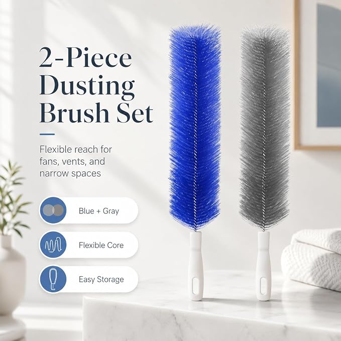 90° Flexible Ceiling & Fan Dust Magnet, Bendable Microfiber Head, Fan Cleaning - Image 2