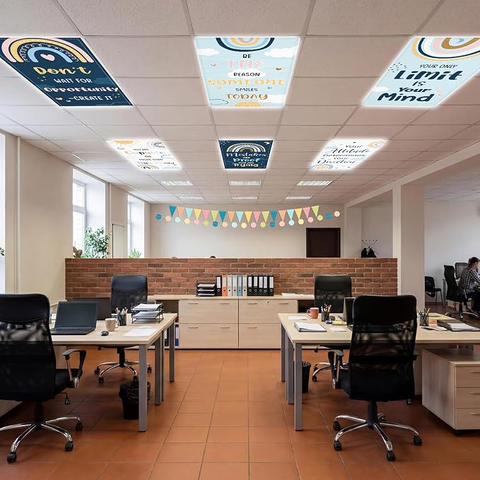 QOUBAI 8PCS Fluorescent Light Covers, 4x2 Feet Magnetic Light Cover Fluorescent - Image 5