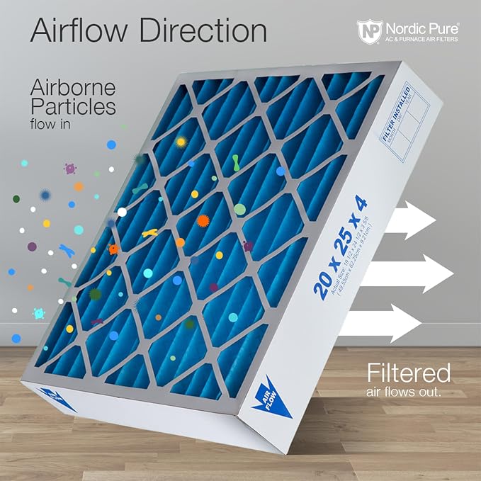 Nordic Pure 16x20x4 Pleated MERV 7 Plus Carbon Air Filters 1 Pack | Actual - Image 8