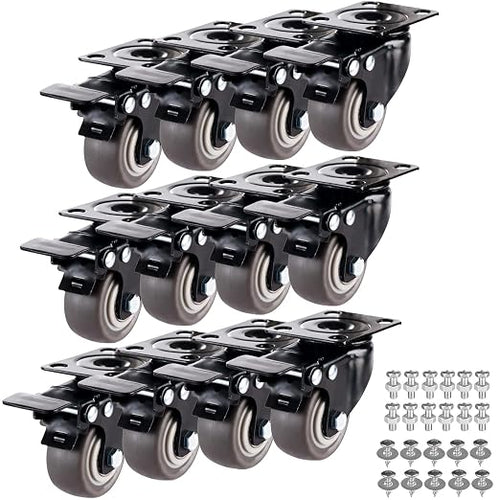 1.5" Casters Set of 12 Heavy-duty Industrial Caster Wheels by GcFoir