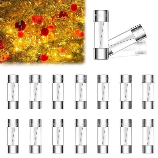 Tnisesm 20 Pcs Christmas Light fuses 3A 3.6x10mm 125V Fast Blow Glass Fuses by Tnisesm