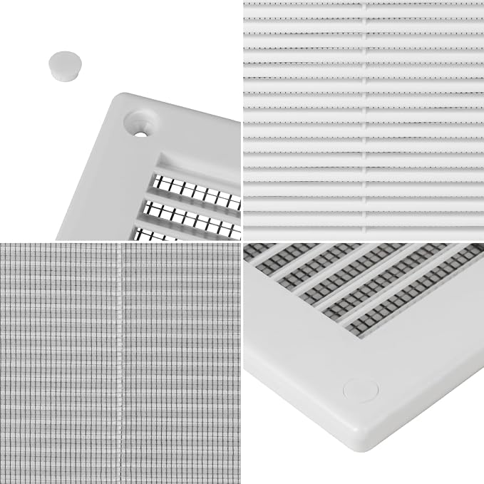 10 x 10 Inch White Air Vent Cover – Plastic Square Air Vent Grill Cover - Image 7