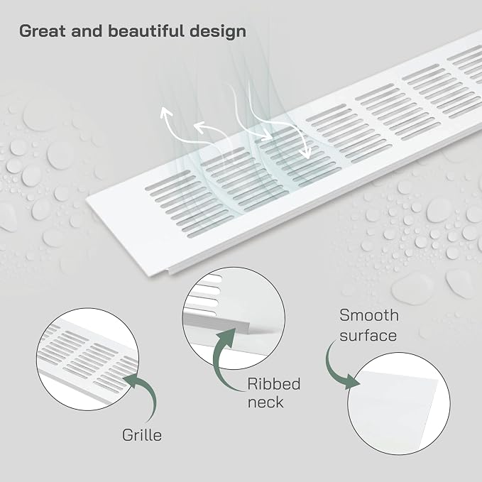 Vent Systems 19.69 x 3.15 Inch Rectangular Door Vent - Image 3