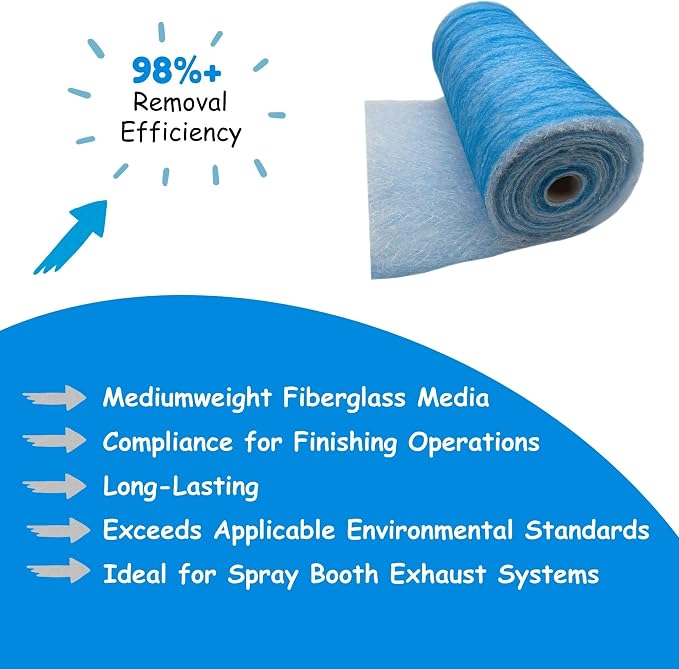 Paint Booth Exhaust Fiberglass Filter Roll - Image 2