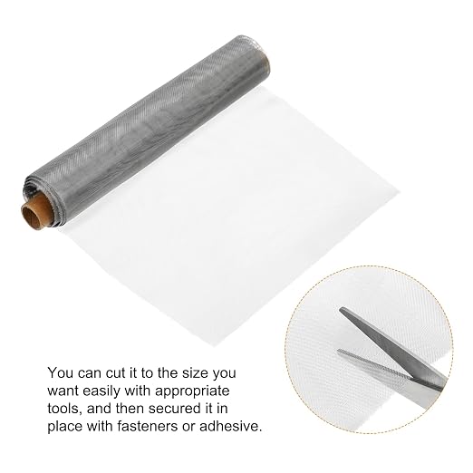 PATIKIL 304 Stainless Steel Wire Mesh Screen, 70 Mesh Woven Air Vent Filter - Image 3