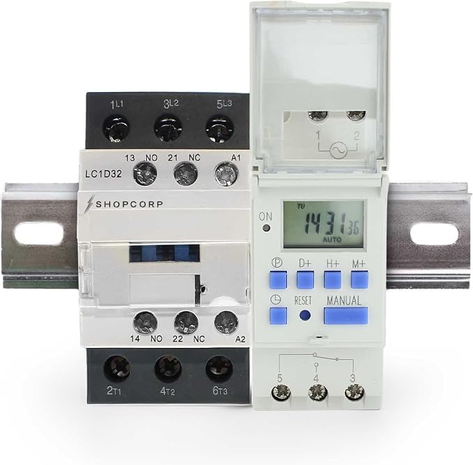 3 Pole Contactor 30 amp Normally Open, Auxiliary 1NO/1NC 110/120V Coil - Image 2