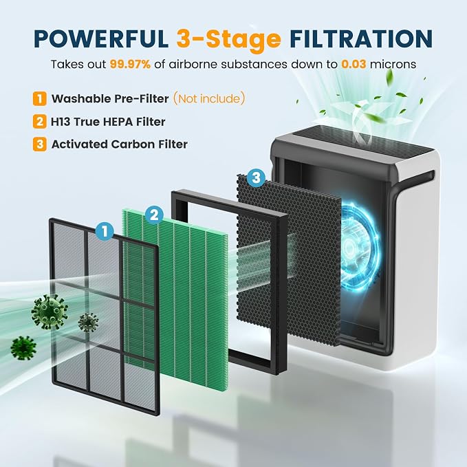 Vital 200S-P Toxin Absorber Replacement Filter, 2 Pack, Activated Carbon - Image 2