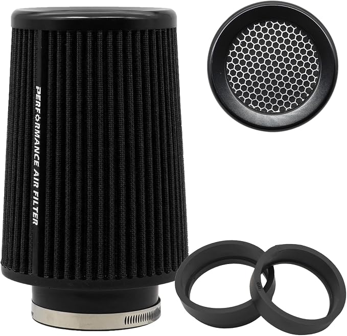 4 inch Cone Intake Filter for Engine Cold Air Inlet 76mm 89mm 101mm Performance by RIAYOOE