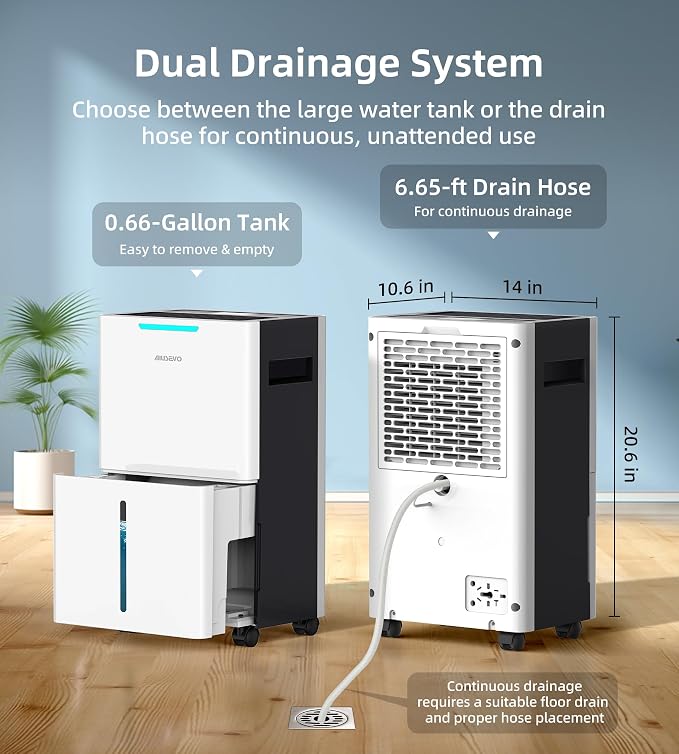 5000 Sq. Ft Dehumidifiers for Home and Basement, 52 Pint/Day Dehumidifier - Image 2