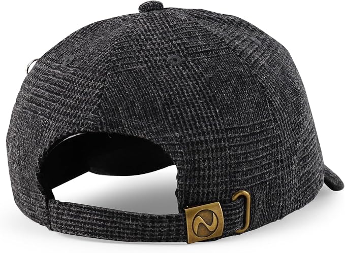 Trendy Apparel Shop Plaid Checker Wool Blend Unstructured Baseball Cap - Image 3