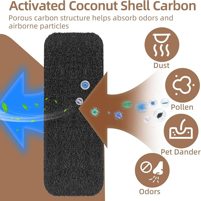 Ceiling Fan Filters for Blades 20 Pack, Activated Carbon Fan Filter, Fan Blade - Image 3
