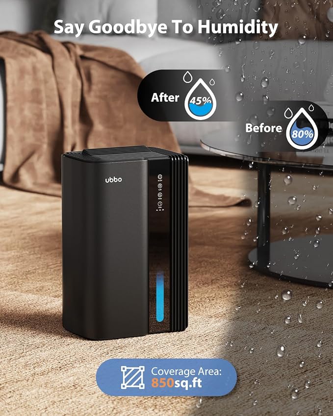 UBBO 95oz Dehumidifiers for Home, 1000 Sq.Ft Dehumidifier - Image 2