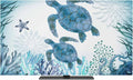 Blue Sea ​​turtle Coral Seagrass Sea Nuts Indoor TV Cover, Elastic TV Screen by Unknown