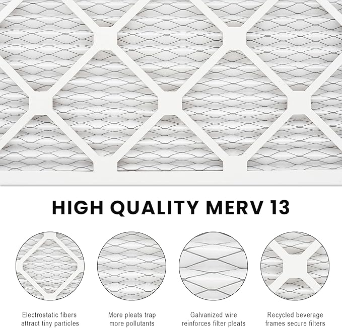 14x14x1 Air Filter MERV 13, HVAC/Furnace AC Filter Replacement, Dust - Image 4