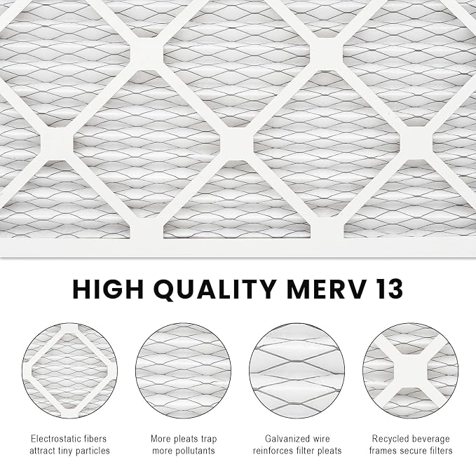 8x8x1 Air Filter MERV 13, HVAC/Furnace AC Filter Replacement, Dust - Image 4