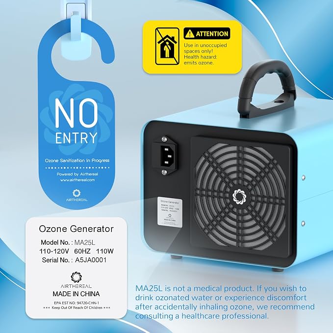 Airthereal Bundle | MA25L Ozone Generator and 4 Tubes and Diffuser Stones - Image 9