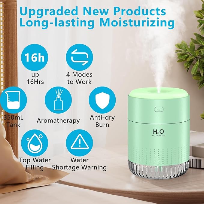 SZO Plant Humidifier Indoor, 500ml Green - Image 2
