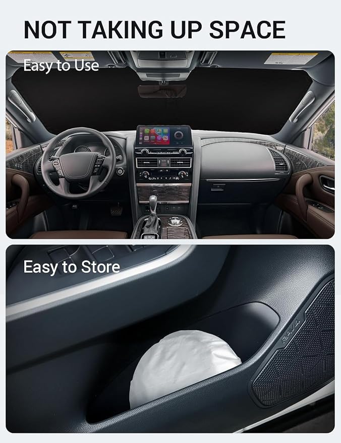 Proadsy Windshield Sun Shade for Nissan Pathfinder 2026 2025 2024 2023 2022 - Image 9