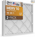 BNX TruFilter 18x20x1 MERV 10 AC Furnace Air Filter by BNX