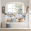 Thanksgiving Pumpkin Kitchen Tier Curtains 24 Inch Long 2 Panel Set, Rod Pocket by Unknown