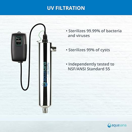 Aquasana Whole House Well Water Filter | 500, 000 Gallons | UV, Carbon & KDF | - Image 4