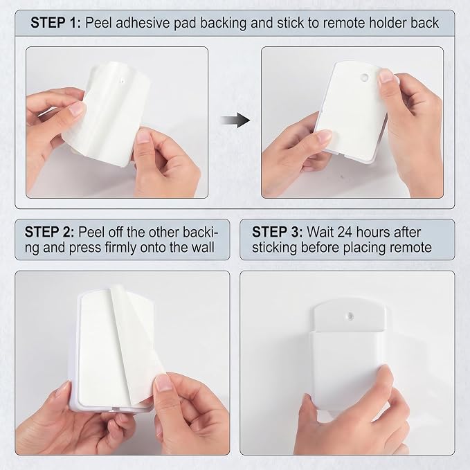2 PCS Remote Control Holder Wall Mount, TV Remote Control Holder, Self Adhesive - Image 7