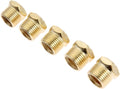 5PCS 3/8" Brass Muffler, Pneumatic Air Vent Silencer, Hex Sintered Filter Male by Mtsooning